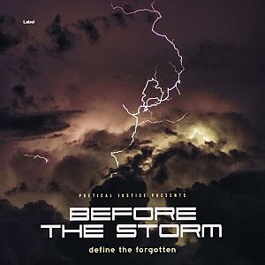 Pre Made Album Cover Thunder a lightning bolt hitting through a cloudy sky