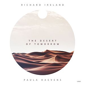 Pre Made Album Cover Ferra a round picture of a desert with sand dunes