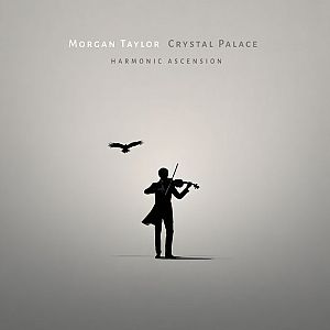 Pre Made Album Cover Cotton Seed a man holding a violin in front of a bird