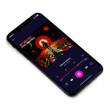 Premade Album Cover 3D View Night Rider