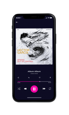 Custom Album Cover on Phone View Woodsmoke