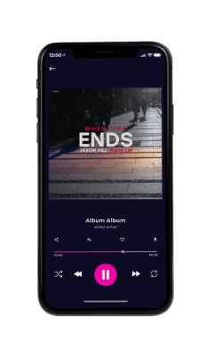 Custom Album Cover on Phone View Thunder