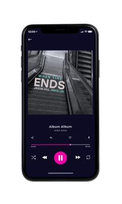 Custom Album Cover on Phone View Mine Shaft
