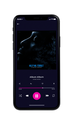 Custom Album Cover on Phone View Bunker