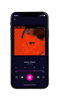 Custom Album Cover on Phone View Coffee Bean