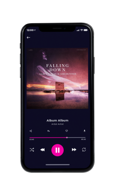 Custom Album Cover on Phone View Cocoa Brown