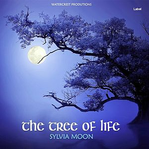 Pre Made Album Cover Blue Violet tree,  podcast,  healing,  meditation