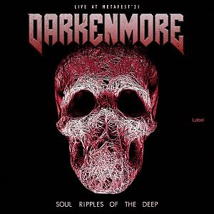 Pre Made Album Cover Old Rose a red and white skull on a black background