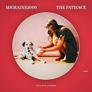 Pre Made Album Cover Flush Mahogany a woman kneeling down next to a dalmatian dog