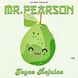 Pre Made Album Cover Frost a green apple with a face drawn on it