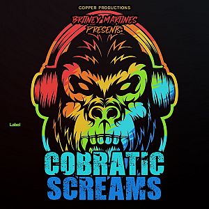 Pre Made Album Cover Gondola a gorilla with headphones on its head