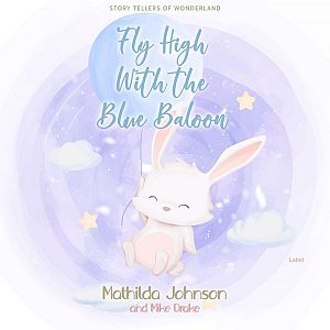 Pre Made Album Cover Link Water a rabbit holding a blue balloon in the sky