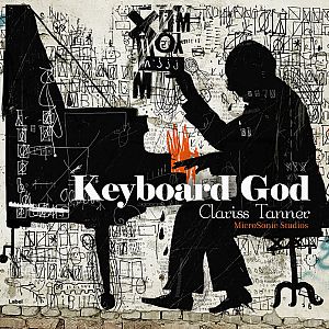 Pre Made Album Cover Cod Gray a painting of a man playing a piano