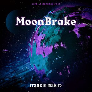 Pre Made Album Cover Black Pearl a blue and purple planet with a moon in the background