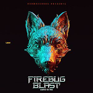 Pre Made Album Cover Woodsmoke a glowing fox head on a black background