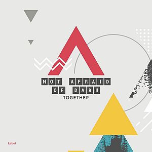 Pre Made Album Cover Cararra a graphic of a triangle and a triangle on a gray background