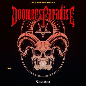 Pre Made Album Cover Valencia a skull with horns and a pentagramil on it