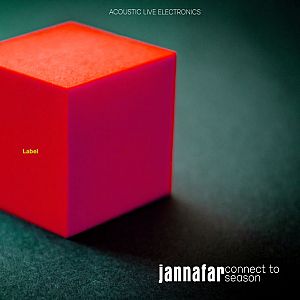 Pre Made Album Cover Outer Space a red cube sitting on top of a green table