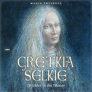Pre Made Album Cover Fiord a painting of a woman with long white hair