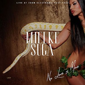 Pre Made Album Cover Cedar a woman in a bikini holding a large snake