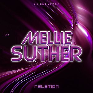 Pre Made Album Cover Fuchsia Pink a purple abstract background with lines and curves