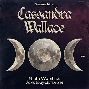 Pre Made Album Cover Bastille three phases of the moon on a dark background