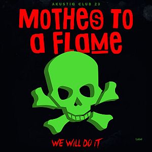 Pre Made Album Cover Red a green skull and crossbones on a black background