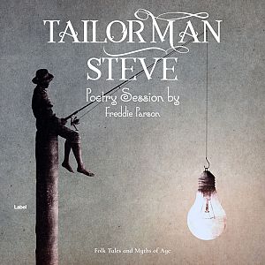 Pre Made Album Cover Natural Gray a man is fishing on a pole with a light bulb