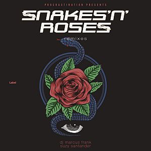 Pre Made Album Cover Thunder a rose with a snake on it's head