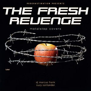 Pre Made Album Cover Clam Shell a red apple sitting on top of a barbed wire