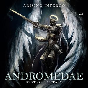 Pre Made Album Cover Bunker a painting of a knight with a sword and angel wings