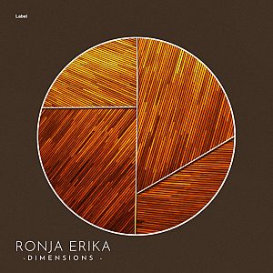 Pre Made Album Cover Metallic Bronze a brown and white circle with a brown background