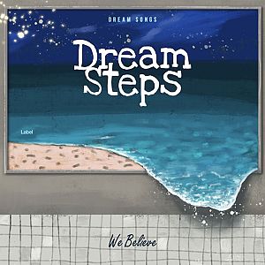 Pre Made Album Cover Blue Bayoux a picture of a beach with the words dream steps on it