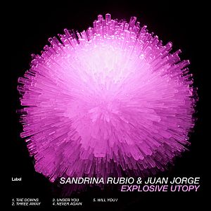 Pre Made Album Cover Asphalt a purple ball of plastic on a black background