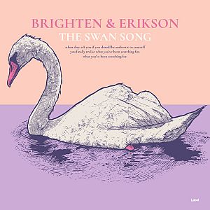 Pre Made Album Cover Cavern Pink a white swan floating on top of a body of water