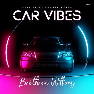 Pre Made Album Cover Mulberry a car parked in a tunnel with neon lights