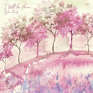 Pre Made Album Cover Oyster Pink a watercolor painting of trees on a hill