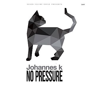 Pre Made Album Cover Mine Shaft a black and white picture of a cat with the words no pressure on it