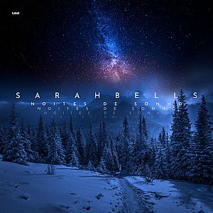 Pre Made Album Cover Blue Zodiac the night sky with stars above a snowy mountain