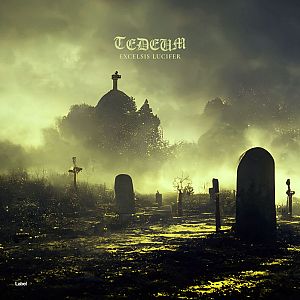 Pre Made Album Cover Armadillo a foggy graveyard with a cross in the foreground