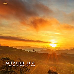 Pre Made Album Cover Copper the sun is setting over a mountain range