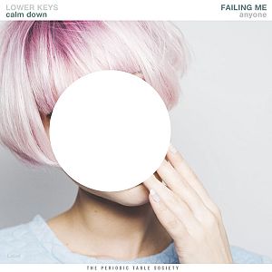 Pre Made Album Cover Bon Jour a woman with pink hair holding a round object to her face