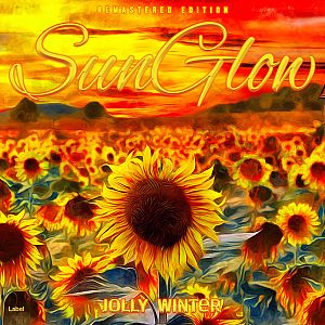 Pre Made Album Cover Meteor a painting of a field of sunflowers with a sunset in the background