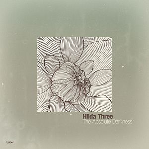 Pre Made Album Cover Gray Olive a drawing of a flower on a gray background