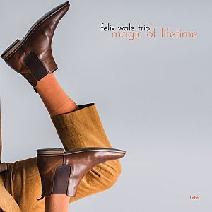 Pre Made Album Cover French Gray a woman with her legs up in a pair of brown shoes