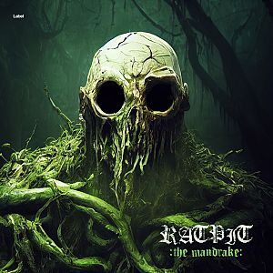 Pre Made Album Cover Heavy Metal a creepy looking skull in the middle of a forest
