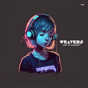 Pre Made Album Cover Ship Gray a girl wearing headphones and a t - shirt