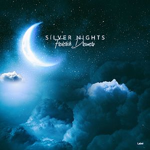 Pre Made Album Cover Tiber a night sky with a crescent moon and clouds