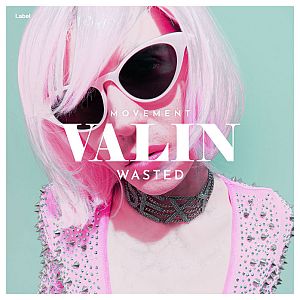 Pre Made Album Cover Gray Suit a woman with pink hair and black sunglasses