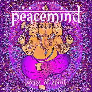Pre Made Album Cover Straw a drawing of a ganesha on a purple background
